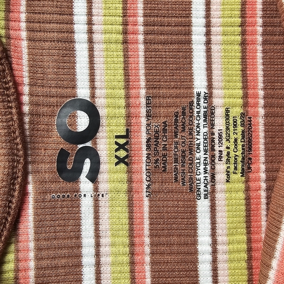 SO Orange and Pink Crop Top Fitted T-Shirt - Picture 3 of 6